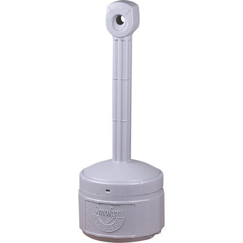 Smokers Cease-Fire&reg; Cigarette Butt Receptacle, Free-Standing, Plastic, 1 US gal. Capacity, 30" Height Action Paper