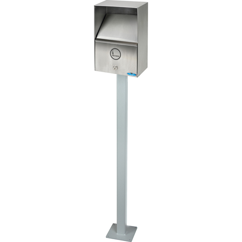 Cendriers, Montage mural, Acier inoxydable, Capacit&eacute; 3,3 litres, Hauteur 13-1/2" Action Paper