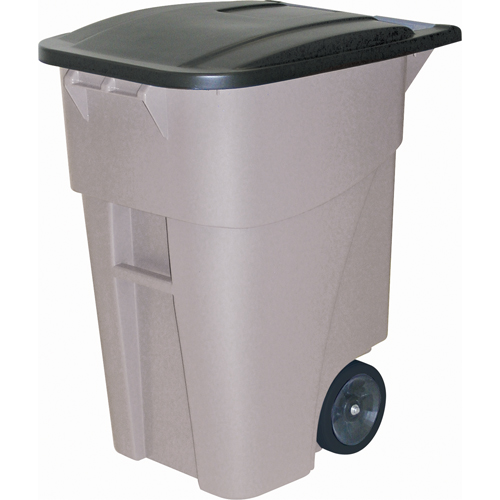 Brute&reg; Roll Out Containers, Plastic, 50 US gal. Action Paper