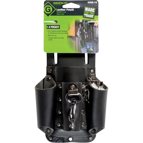 Poche pour ceinture porte-outils, Porte-outil multiple, Cuir, 4 Poches Action Paper