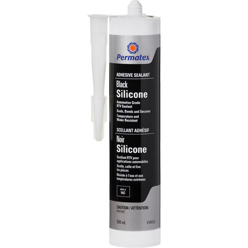 RTV Adhesive Sealant, 300 ml, Cartridge, Black Action Paper