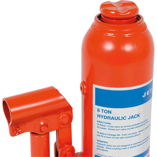 JHJ-8 Crics &agrave; bouteille pour usage tr&egrave;s intensif, 8 tonne(s), 15-3/8" Hauteur &eacute;lev&eacute;e Action Paper