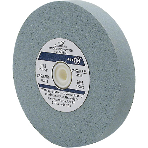 GC610M Bench Grinding Wheel, 6" x 1", 1" Arbor, Silicon Carbide Action Paper