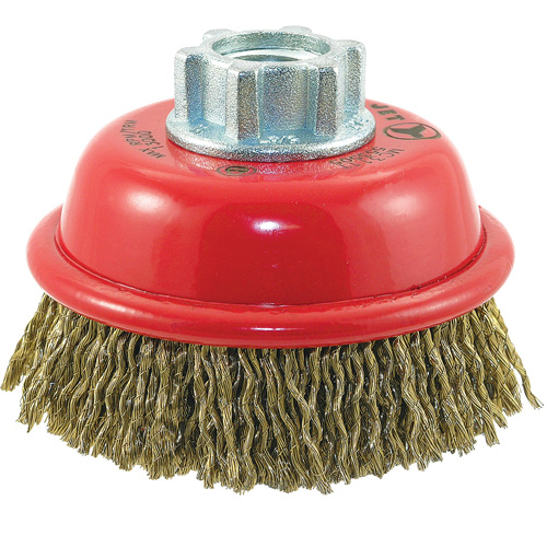MAXI-CRIMPED Premium Crimped Wire Cup Brush Action Paper
