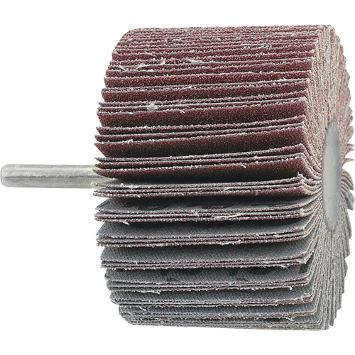 Disque &agrave; lamelles mont&eacute; sur mandrin, Grain 60, 1-1/2" x 1/2" x 1/4" Action Paper