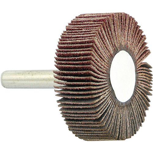 Shaft Mounted Flapwheel, 80 Grit, 1-1/2" x 1/2" x 1/4" Action Paper