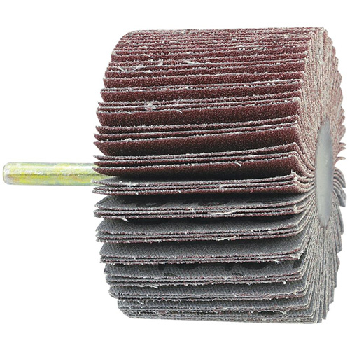 Disque &agrave; lamelles mont&eacute; sur mandrin, Grain 60, 1-1/2" x 1/4" Action Paper