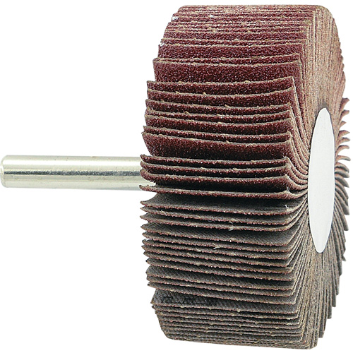 Disque &agrave; lamelles mont&eacute;, Grain 80, 2-1/2" x 1" x 1/4" Action Paper