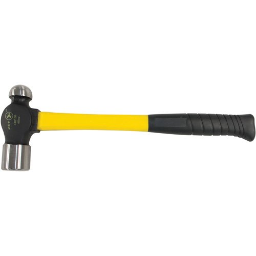 Heavy-Duty Handle Ball Pein Hammer, 40 oz. Head Weight, Fibreglass Handle Action Paper