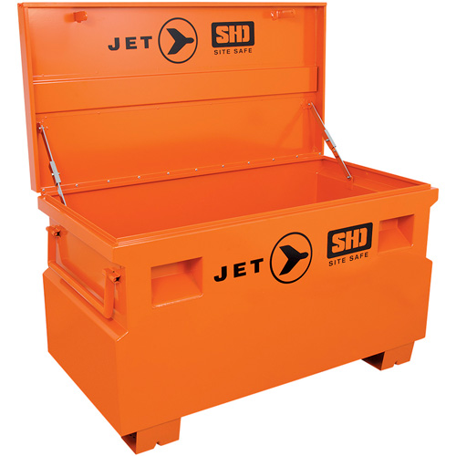 JSB-4824 Heavy-Duty Jobsite Tool Storage Box, 48-1/8" x 24-1/8" x 28-3/8", Steel, Orange Action Paper