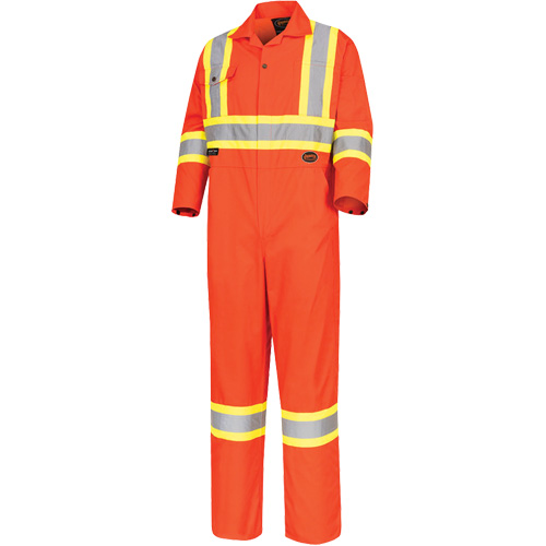 5514 High-Visibility Safety Coveralls, 36, High Visibility Orange Action Paper