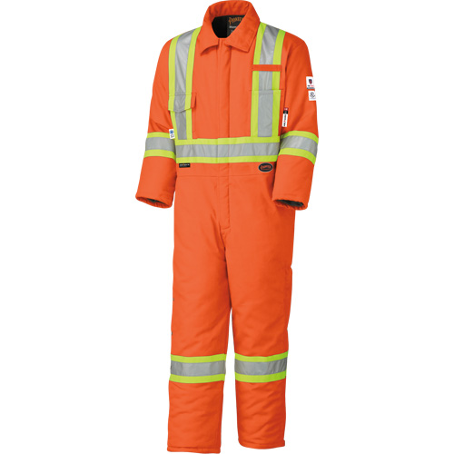 5532A High Visibility FR Rated & Arc Rated Safety Coveralls, Size 2X-Large, High Visibility Orange, 58 cal/cm² Action Paper
