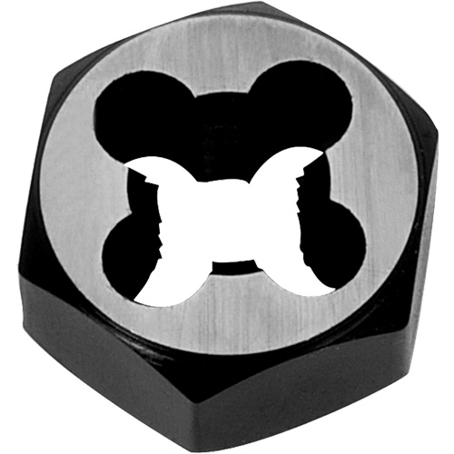 Hexagon Rethreading Bolt Die, 1" Dia., M6x1 Thread, Chromium Steel Action Paper