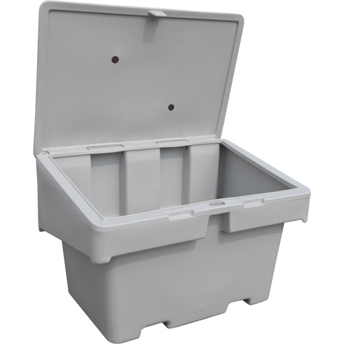 Salt Sand Container SOS, 48" x 33" x 34", 18.5 cu. Ft., Grey Action Paper
