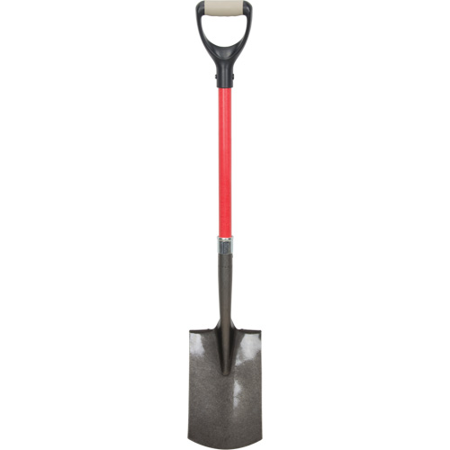Heavy-Duty Shovels, Fibreglass, Carbon Steel Blade, D-Grip Handle, 30-1/2" Long Action Paper