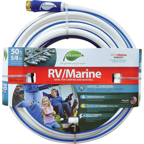 Element Marine & RV Water Hoses, PVC, 5/8" dia. x 50' Action Paper