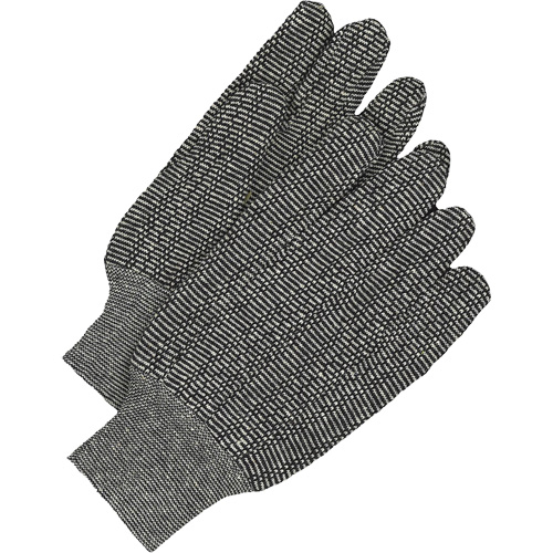 Gants en jersey classiques, Taille unique, Poivre et sel, Non doubl&eacute;, Poignet en tricot Action Paper