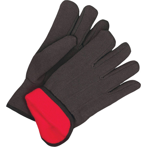 Gants en jersey classiques, Taille unique, Noir, Molleton rouge, &agrave; enfiler Action Paper
