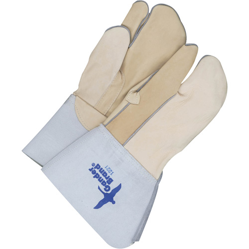 Gants &agrave; trois doigts en cuir, Cuir fleur de vache, Taille 11 Action Paper
