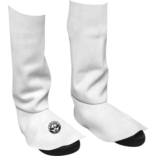 Leather Welding Spats, 15" L, Pearl Grey Action Paper