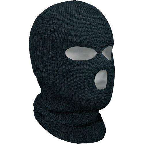 Classic 3-Hole Balaclava, Acrylic, Black Action Paper