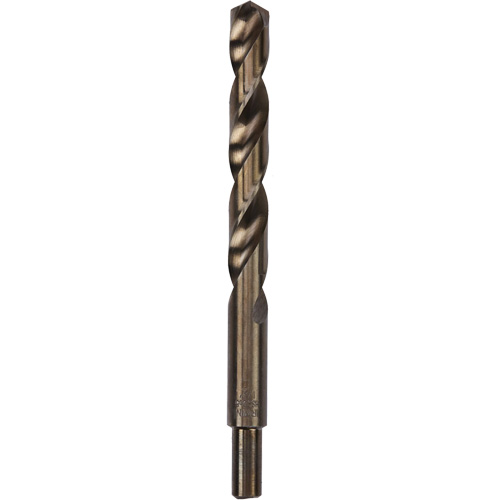 Heavy-Duty Jobber Drill Bit, High Speed Cobalt, 1/2", 6" L, 1-1/2" Flute, 135° Point Angle Action Paper