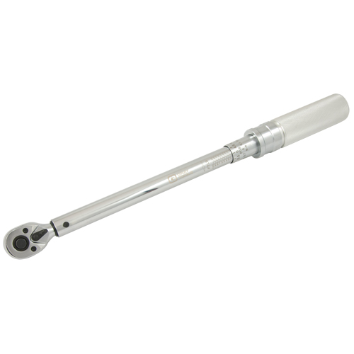 Heavy-Duty Micro-Adjustable Torque Wrench, Click, 3/8" Square Drive, 10 - 100 ft-lbs. Action Paper