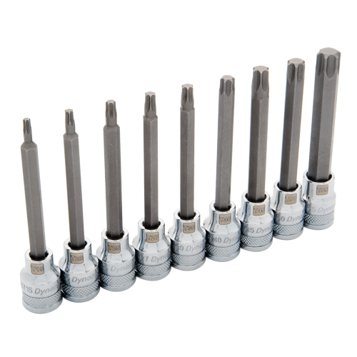Jeu de douilles longues, Torx, Prise 3/8", 9 mrcx Action Paper