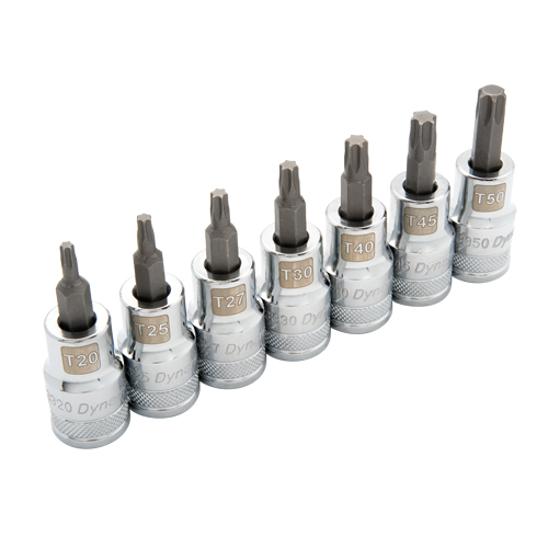 Jeu de douilles standards, Torx, Prise 1/2", 7 mrcx Action Paper