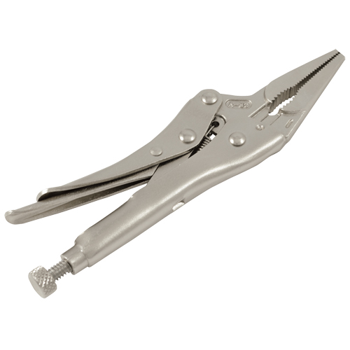 Locking Pliers, 9" Length, Long Nose Action Paper