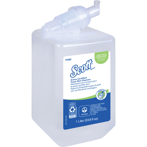Nettoyant pour la peau certifi&eacute; &eacute;cologique Essential de Scott, Liquide, 1 L, Cartouche en plastique, Sans parfum Action Paper