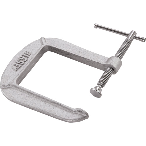 Light-Duty C-Clamp, 3" (76 mm) Capacity, 4-1/2" (114 mm) Throat Depth Action Paper