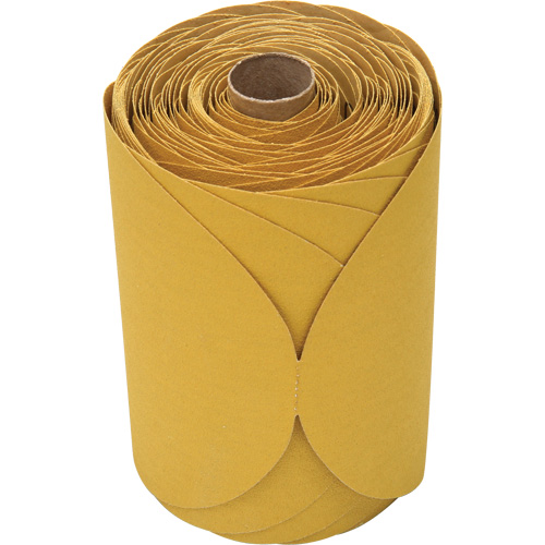 Stikit Gold Disc Roll, 6" Dia., 120 Grit, Aluminum Oxide Action Paper