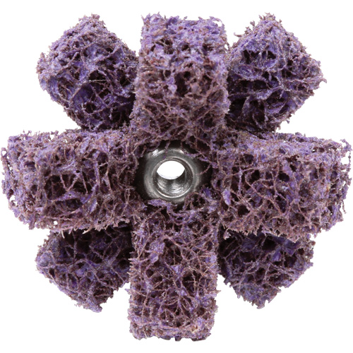 Croix de lustrage BF-XB Scotch-Brite, 1-1/2" dia., Grain Moyen, Oxyde d'aluminium Action Paper