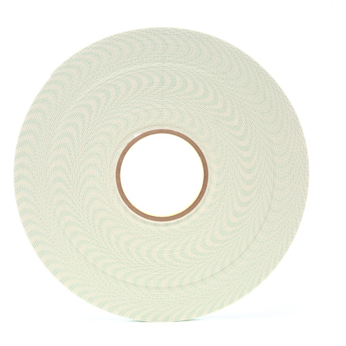 Double-Coated Urethane Foam Tape, 33 m (108') L x 12.7 mm (1/2") W, 62 mils, Urethane Action Paper