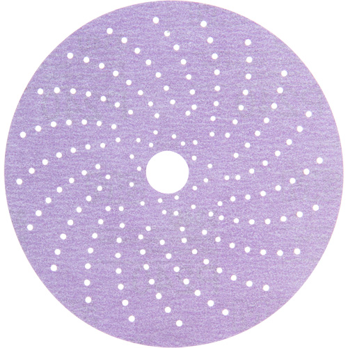 Disque de ponçage net mauve Hookit, dia 6", Grain P240, Oxyde d'aluminium, Poids C Action Paper