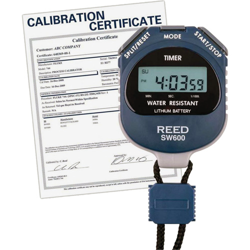 REED SW600 Stopwatch with ISO Certificate, Digital, Water Resistant Action Paper