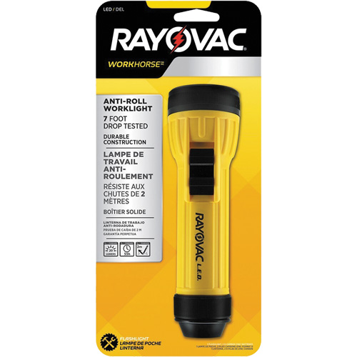 Lampe de poche avec anneau d'accrochage Workhorse, DEL, 20 lumens, Piles D Action Paper