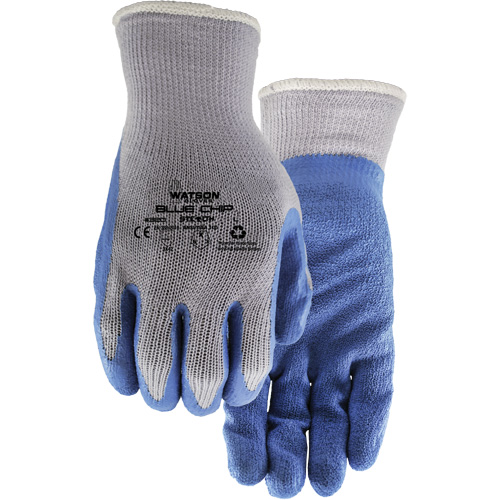 Gants enduits Stealth Blue Chip, Grand, R&ecirc;vetement Latex de caoutchouc, Calibre 10, Enveloppe en Polyester Action Paper