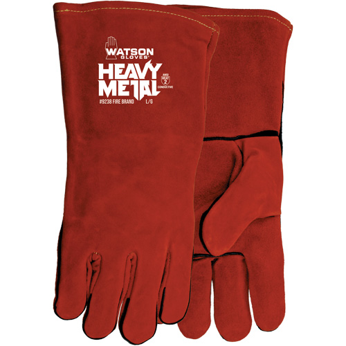 Gants de soudage Fire Brand, Cuir de vache refendu, Taille Taille unique Action Paper