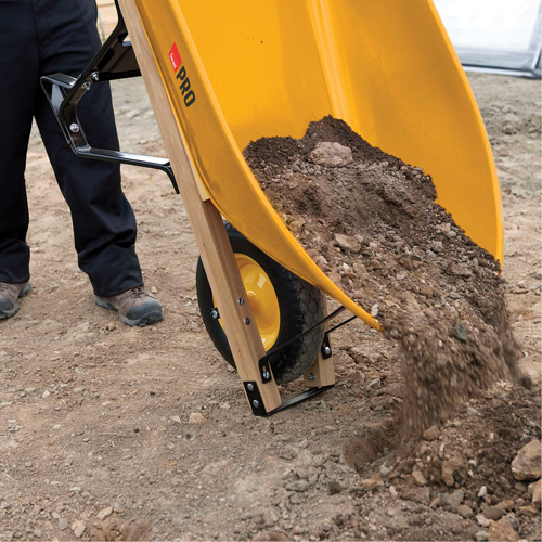 Wheelbarrow, 6 cu. ft., Steel Tray Action Paper