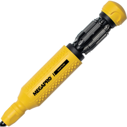 Original SHAFTLOK 15-in-1 Multi-Bit Screwdriver, 8-37/50" L, Textured Handle Action Paper