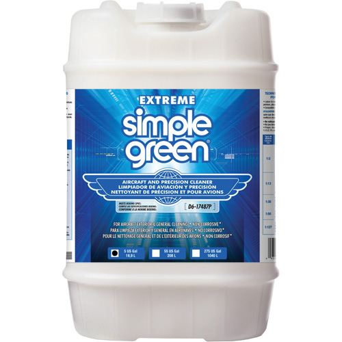 Produit nettoyant de pr&eacute;cision et pour a&eacute;ronefs Extreme Simple Green, 5 gal., Cruche Action Paper