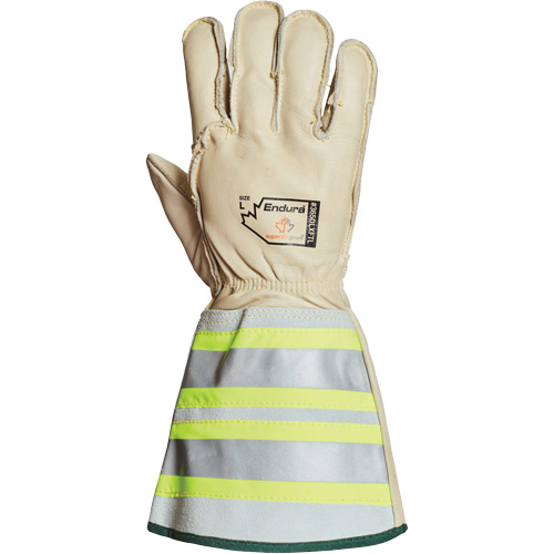 Endura&reg; Deluxe Winter Lineman Gloves with 6" Reflective Cuff, Medium, Horsehide Palm, Thinsulate Inner Lining Action Paper