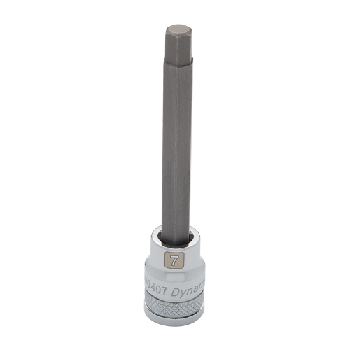 Long Metric Bit Socket, 8 mm x 3-5/8" L, 3/8" Drive Action Paper