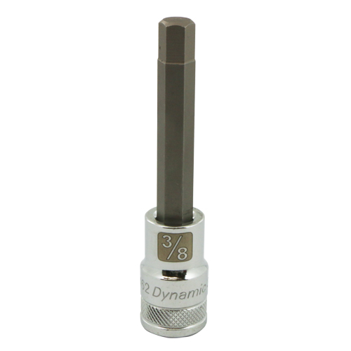 SAE Long Bit Socket, 3/8" x 3.94" L, 1/2" Drive Action Paper