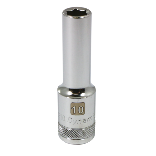 Metric Socket, 10 mm, 1/2" Drive, 6 Points, Deep Action Paper