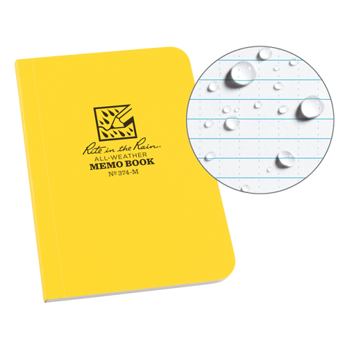 Memo Book, Soft Cover, Yellow, 112 Pages, 3-1/2" W x 5" L Action Paper