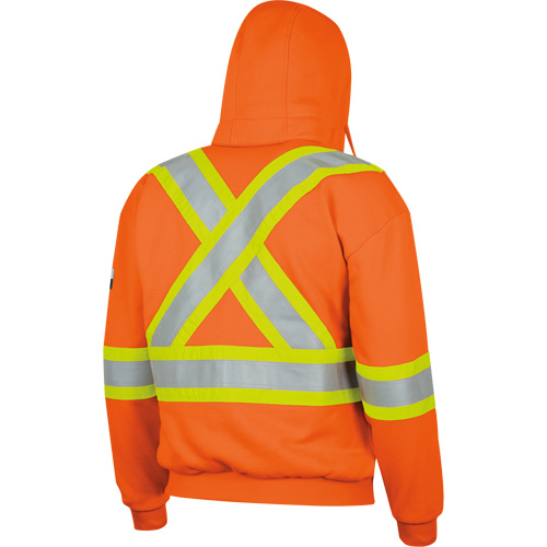 338SF Flame-Resistant Zip Style Hoodie, Men's, X-Large, High Visibility Orange, 22 cal/cm² Action Paper