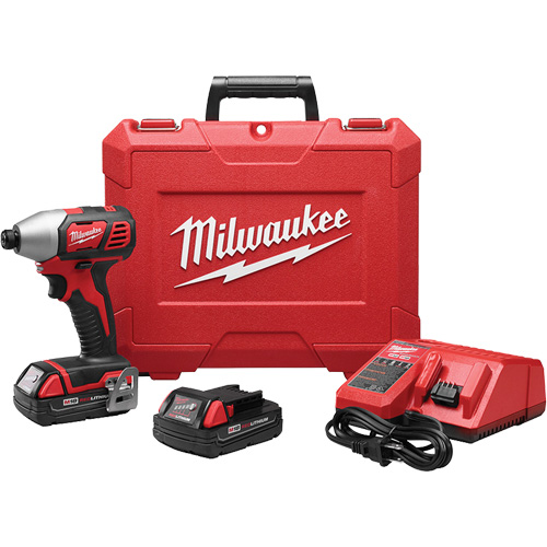Trousse de tournevis &agrave; percussion hexagonal M18, 1/4", 1500 lb-po Couple max., 18 V, Lithium-ion Action Paper